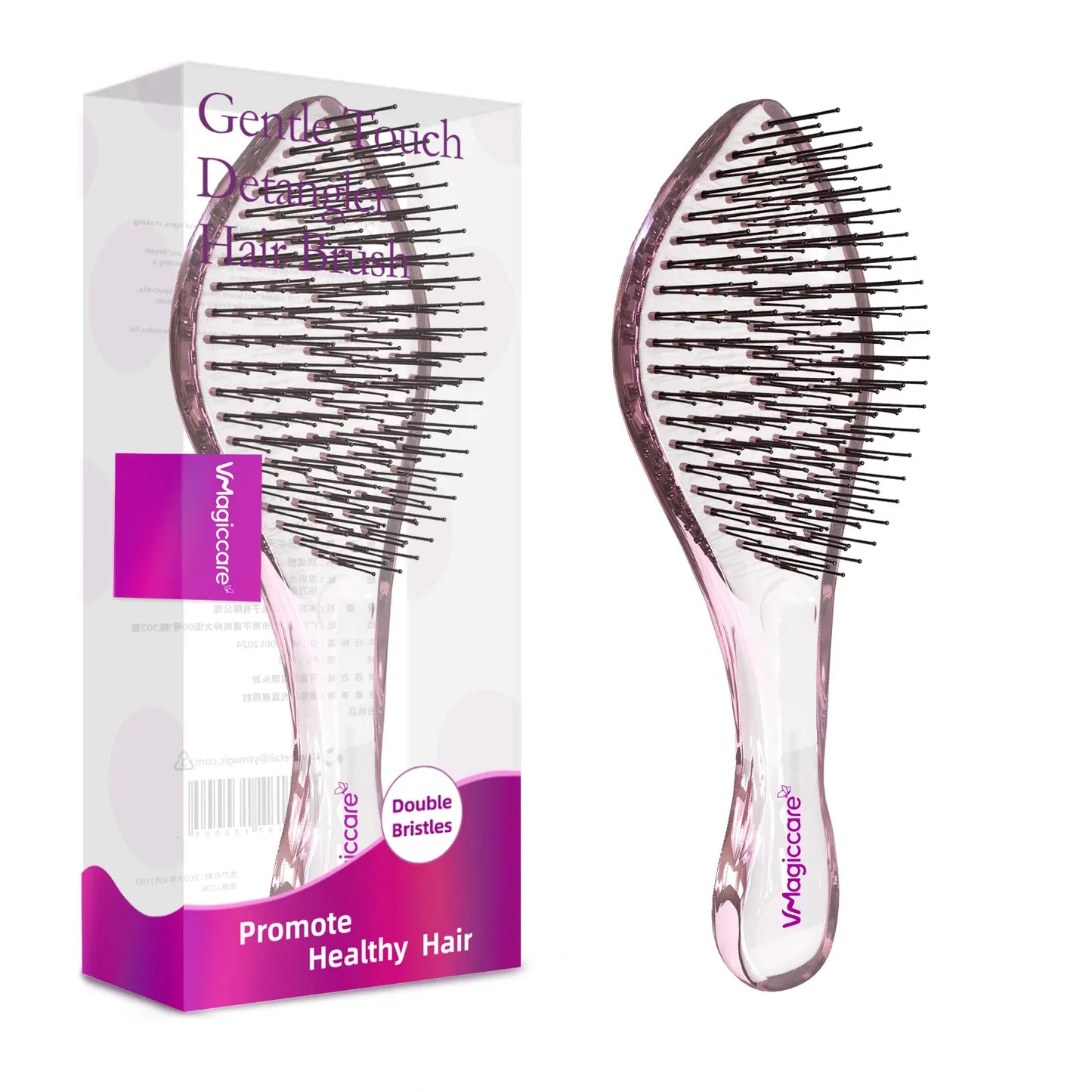 2026 Must-Have-Vmagic Detangling Brush High-Quality Scalp Comb for Women Girls Men & Boys Use in Wet and Dry Hair Dual-Level Teeth for Effortless Detangling Long Lasting