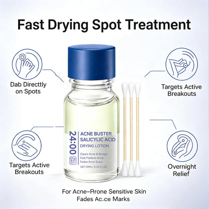 Salicylic Acid Acne Treatment Serum Spot Corrector with Niacinamide Pimple Relief Fades Acne Mark Oil Control for Sensitive Skin