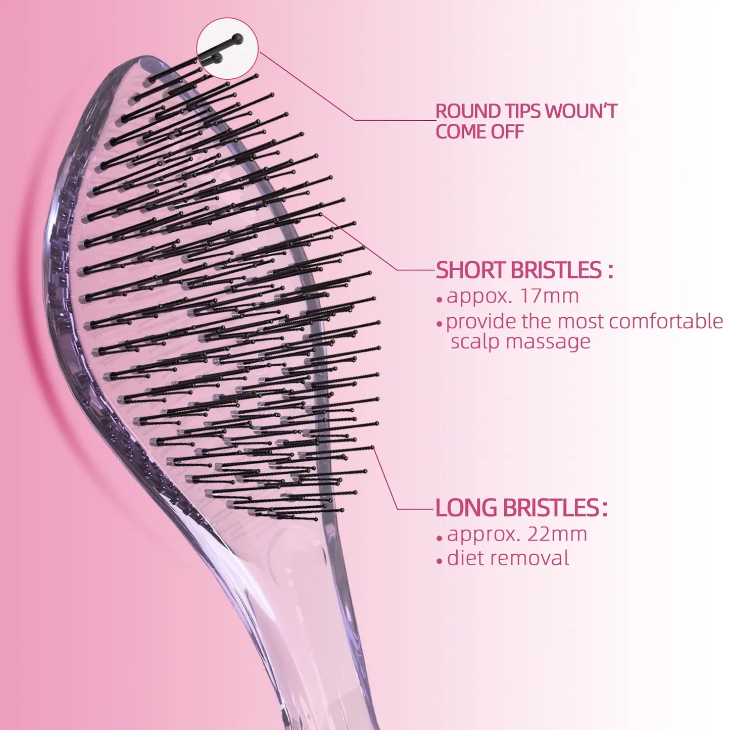 2026 Must-Have-Vmagic Detangling Brush High-Quality Scalp Comb for Women Girls Men & Boys Use in Wet and Dry Hair Dual-Level Teeth for Effortless Detangling Long Lasting