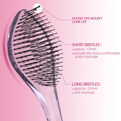 2026 Must-Have-Vmagic Detangling Brush High-Quality Scalp Comb for Women Girls Men & Boys Use in Wet and Dry Hair Dual-Level Teeth for Effortless Detangling Long Lasting