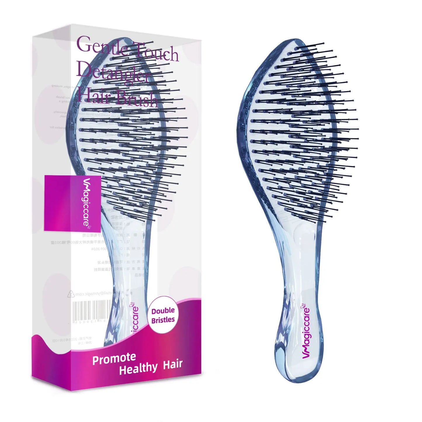 2026 Must-Have-Vmagic Detangling Brush High-Quality Scalp Comb for Women Girls Men & Boys Use in Wet and Dry Hair Dual-Level Teeth for Effortless Detangling Long Lasting